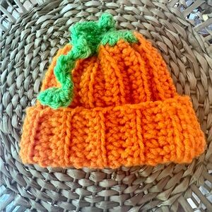 Newborn baby crochet pumpkin hat beanie